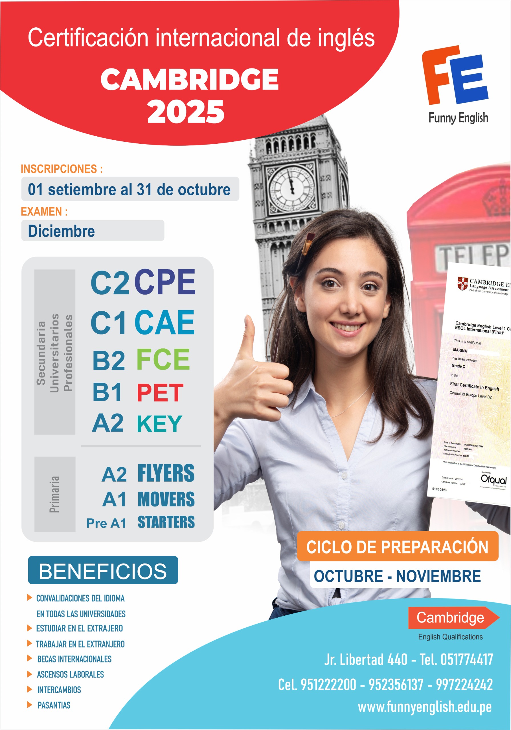 CERTIFICACION CAMBRIDGE 2025